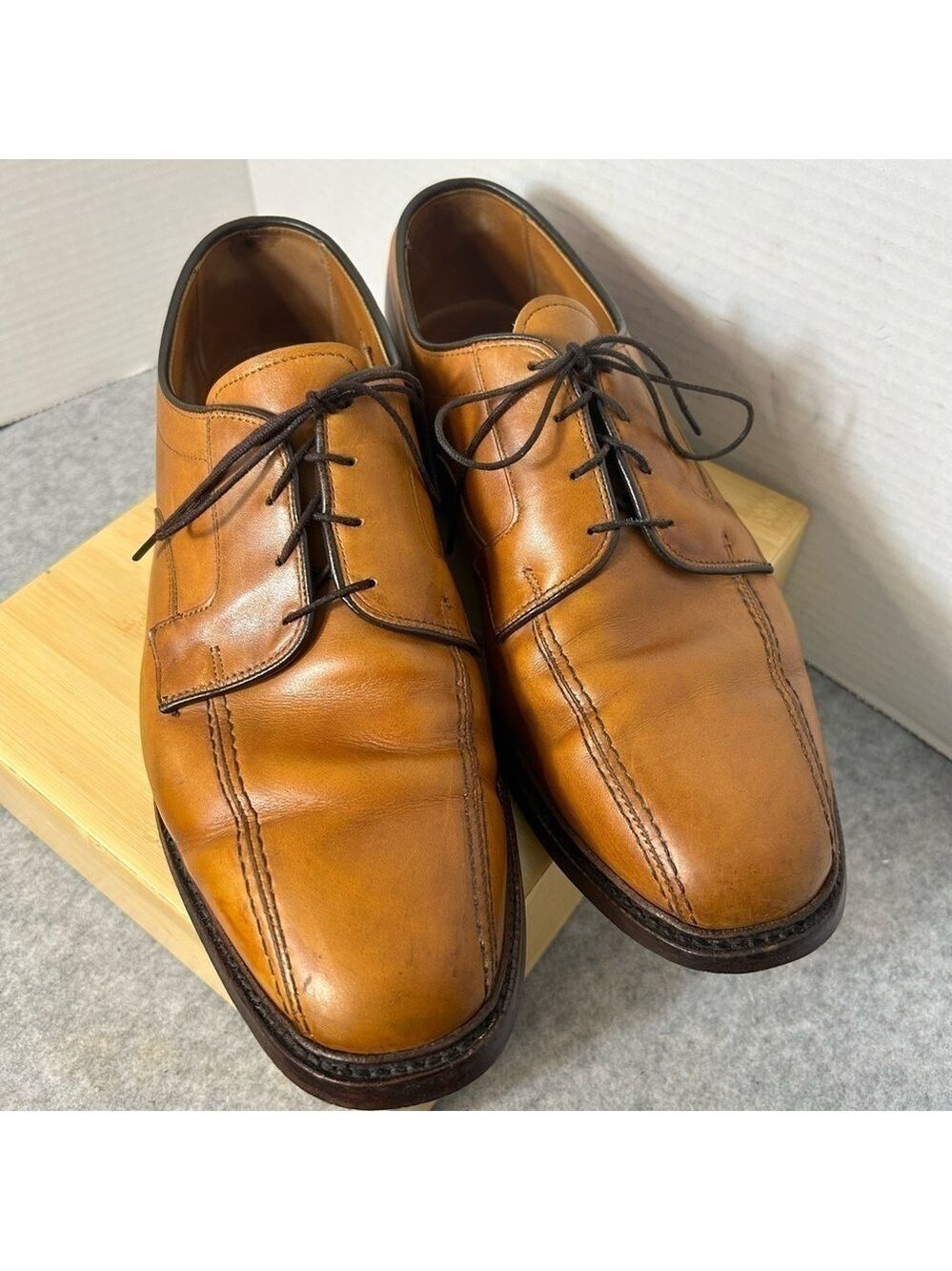 Allen Edmonds Hillcrest Blucher Dress Shoes Walnut Leather 10.5D Retail $395